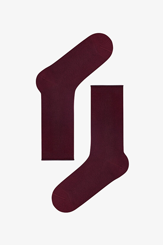 Bordo High Comfort Soket Çorap - 1