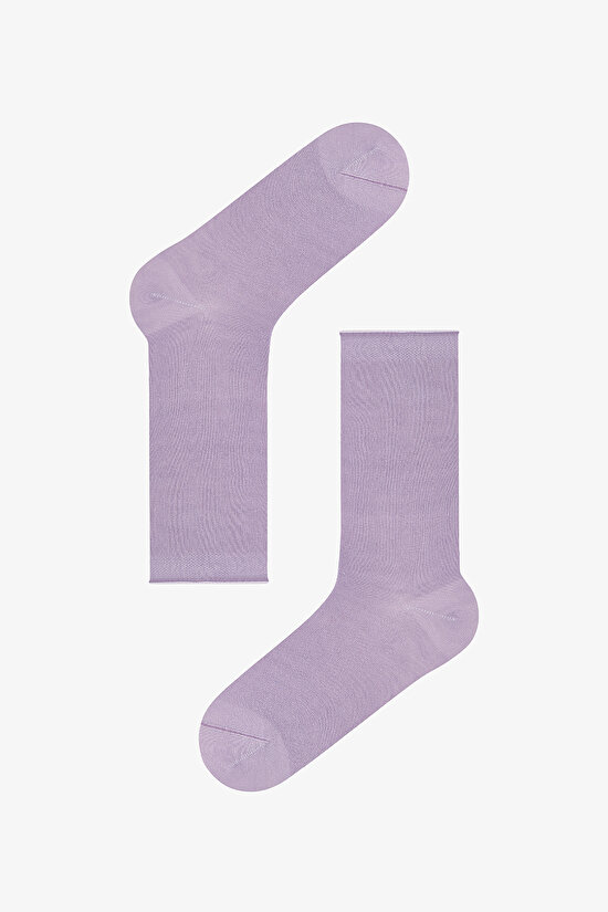 Lila - Mor High Comfort Soket Çorap - 1