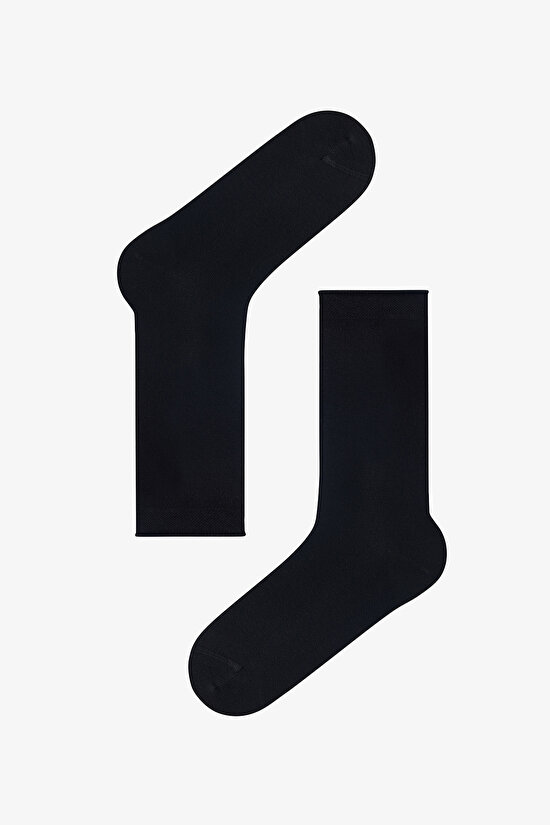 Siyah High Comfort Soket Çorap - 1