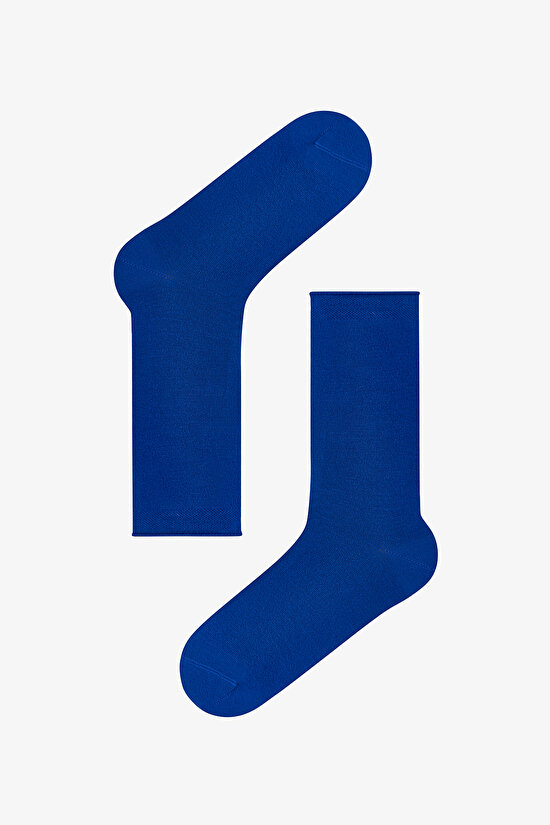 Saks Mavi High Comfort Soket Çorap - 1