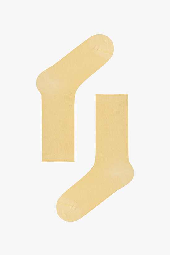 Sarı High Comfort Soket Çorap - 1