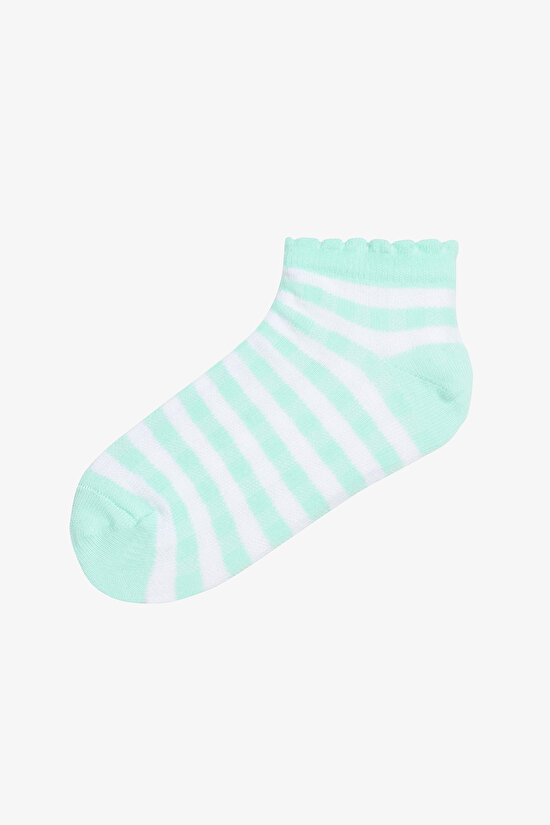 Girls Colorful Lines 4in1 Multi Colour Liner Socks - 3