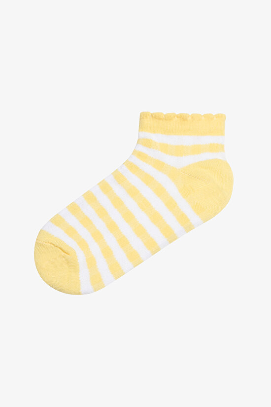 Girls Colorful Lines 4in1 Multi Colour Liner Socks - 4