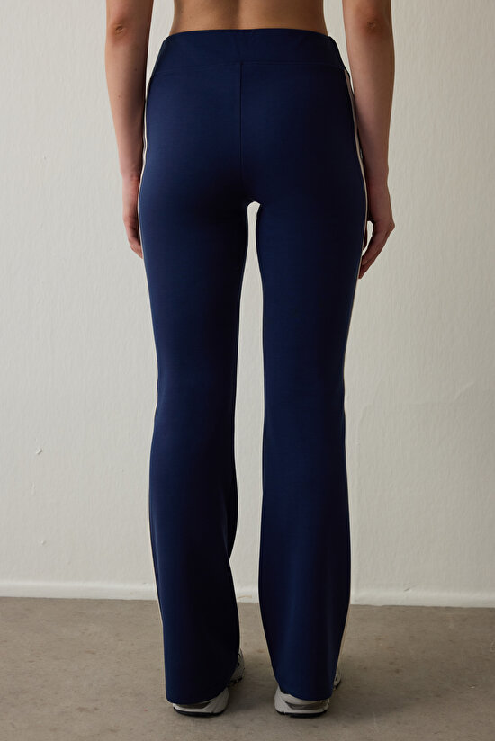 Navy Modal Flare (Spanish Leg) High Waist Pants Navy Modal Flare (Spanish Leg) High Waist Pants - 3