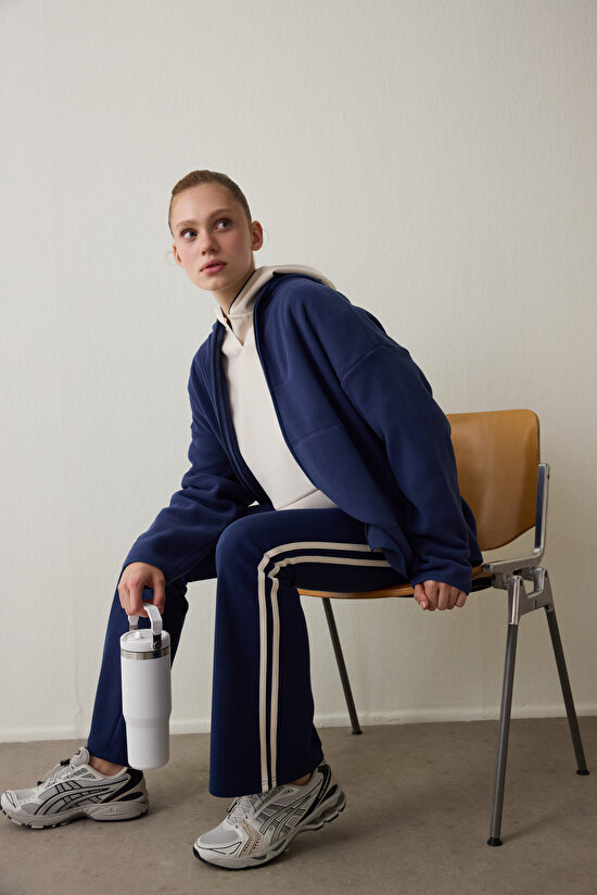 Navy Modal Flare (Spanish Leg) High Waist Pants Navy Modal Flare (Spanish Leg) High Waist Pants - 4