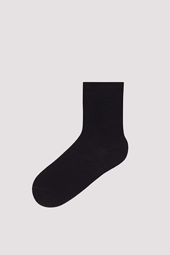 Unisex Siyah Basic 3 lü Soket Çorap Seti - 3
