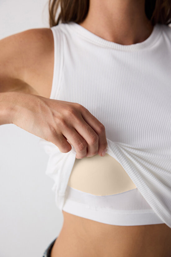 Beyaz CUPsecret Kendinden Pedli Halter Cup Top - 4