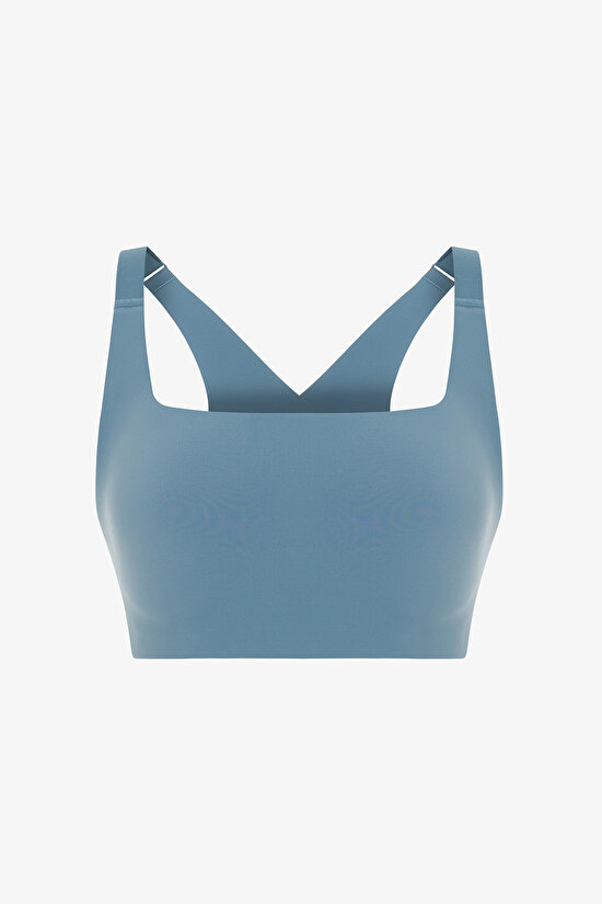 Koyu Mavi Cross Back Spor Sütyeni - 6