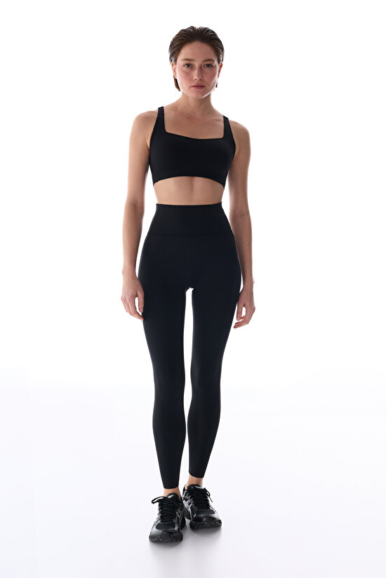 Siyah Cross Back Spor Sütyeni - 3