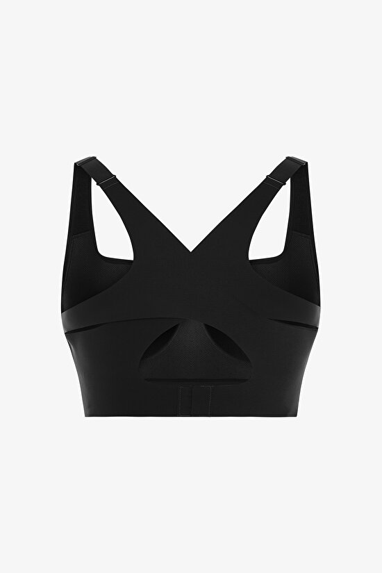 Siyah Cross Back Spor Sütyeni - 7