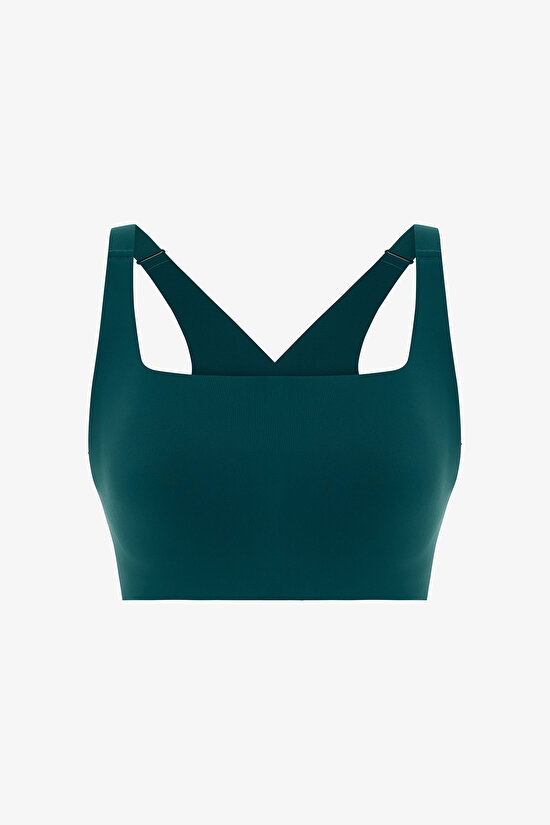 Turkuaz Cross Back Spor Sütyeni - 7