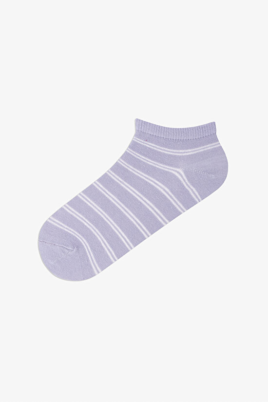 5 Çift Pamuklu Yıldız Desenli Patik Çorap - 5