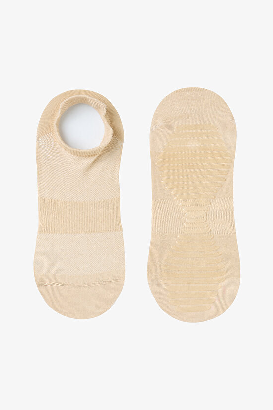 Kahverengi Non Grip Sport  2li Patik Çorap - 2