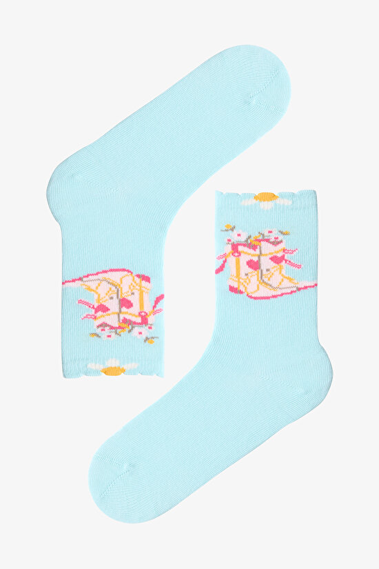 Boys Cowboy Goose Duck Patterned 4-Pack Socket Socks - 5