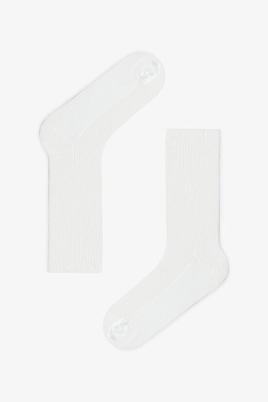 5 Çift Pamuklu Ribli Renkli Soket Çorap - 2