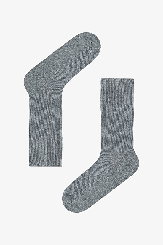 5 Çift Pamuklu Ribli Renkli Soket Çorap - 5