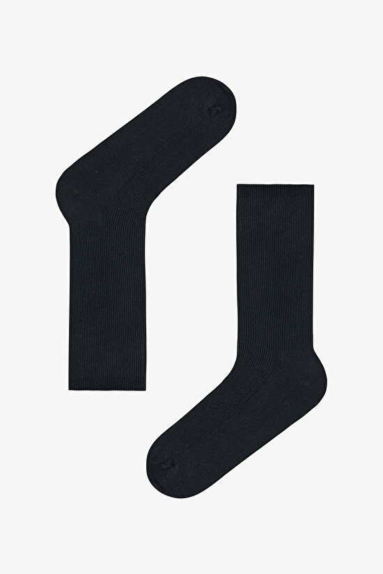 5 Çift Pamuklu Ribli Renkli Soket Çorap - 6