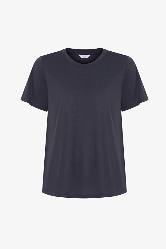 Anthracite Modal Crew Neck T-Shirt