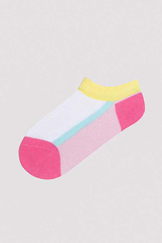 Kız Çocuk One Line 3lü Patik Çorap - 2