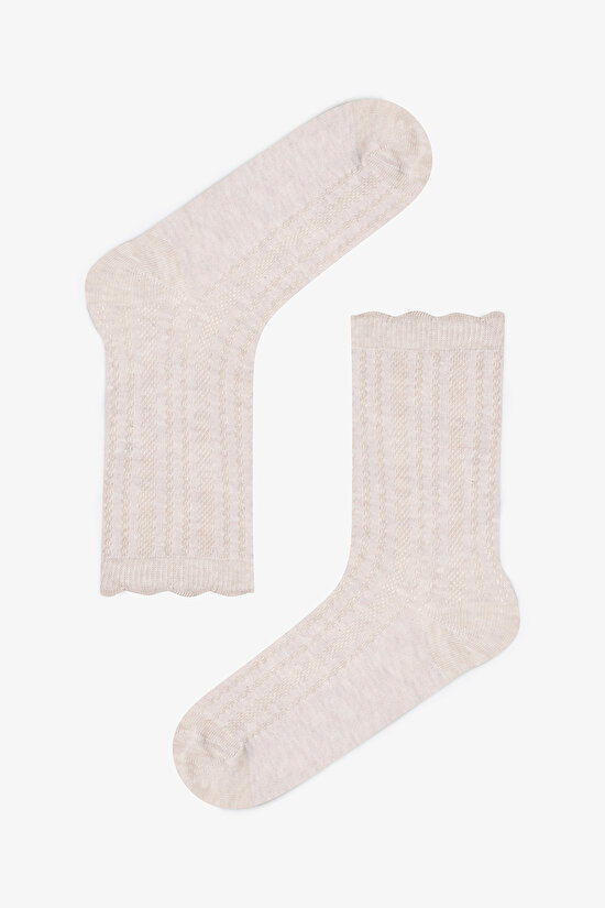 5 Pairs of Cotton Jacquard Patterned Socket Socks - 3