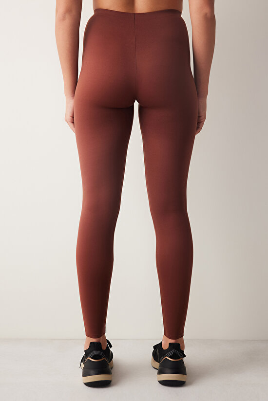 Kahverengi Yüksek Bel Miracle Fit Tayt Kahverengi Yüksek Bel Miracle Fit Tayt - 3
