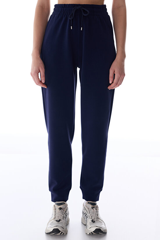 Navy Modal Cuff Jogger Pants - 2