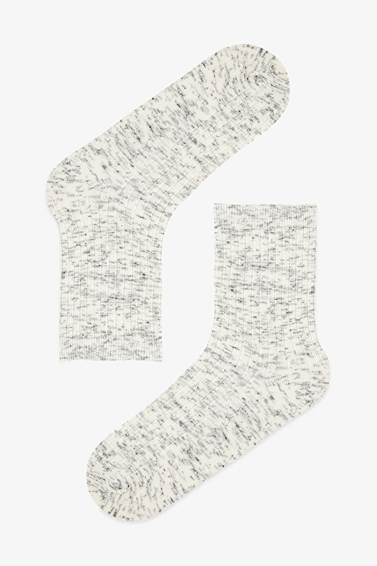 2 Çift Pamuklu Kırçıllı Yumuşak Soket Çorap - 3