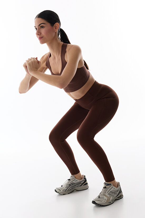 Brown Core Flow Leggings - 7