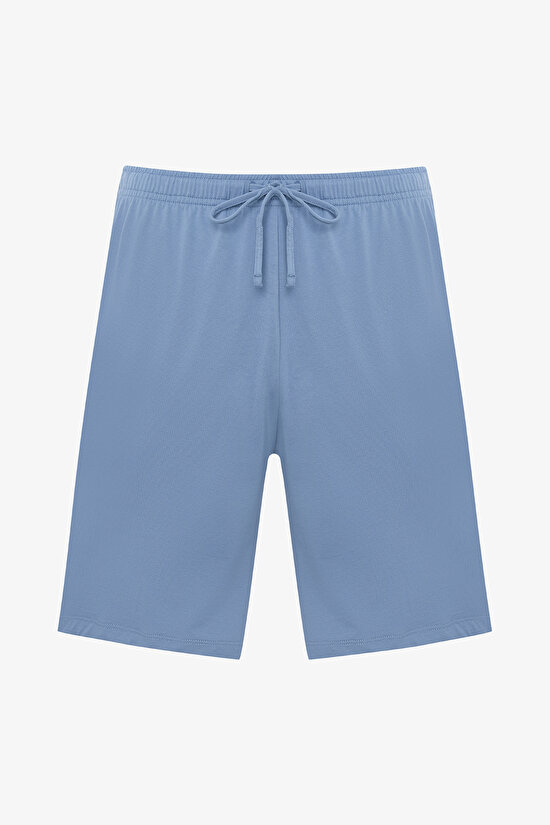 Blue Rooster Mavi Şortlu Pijama Takımı - 3