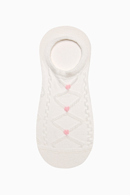 3 Çift Pamuklu Kendiden Puantiye Desenli Burun Dikişsiz Sneaker Çorap - 3