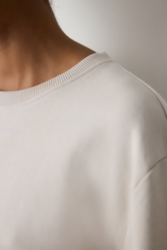 Bej Oversize Sweatshirt  - 5