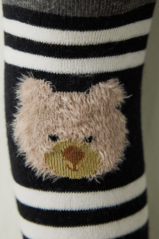 Pretty Bear Siyah Külotlu Çorap - 3