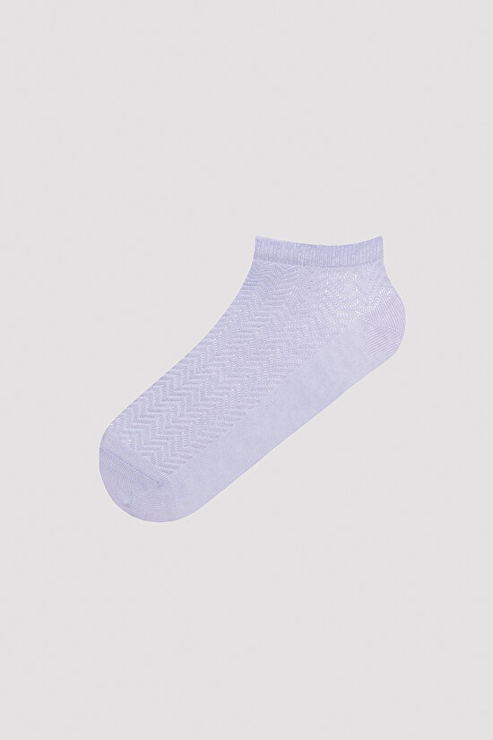 Solid Colors Açık Mavi 5li Patik Çorap - 2