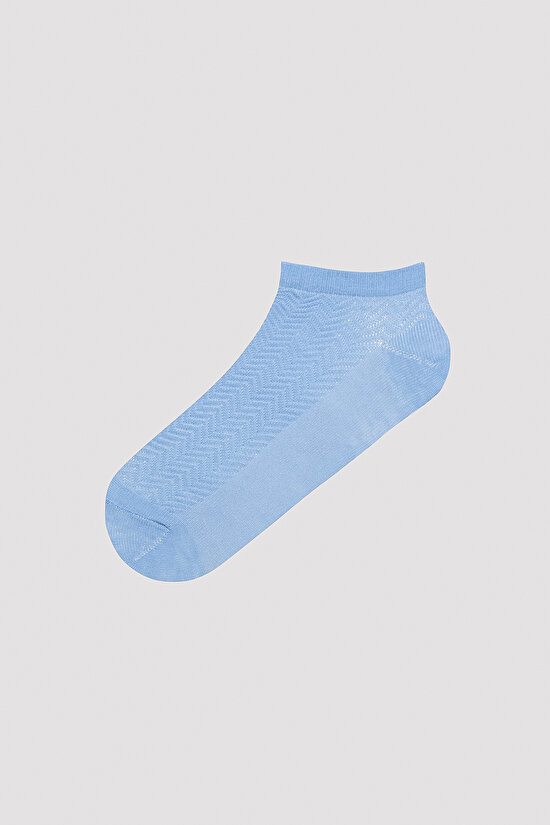 Solid Colors Açık Mavi 5li Patik Çorap - 3
