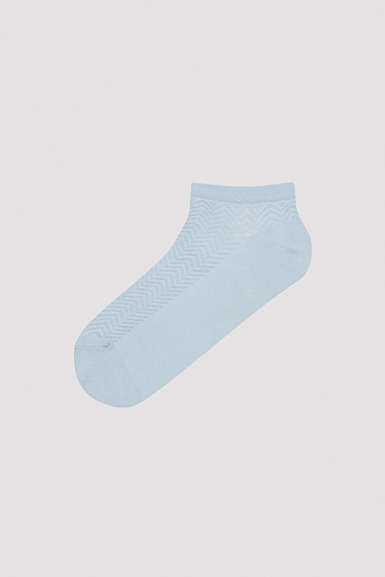 Solid Colors Açık Mavi 5li Patik Çorap - 6