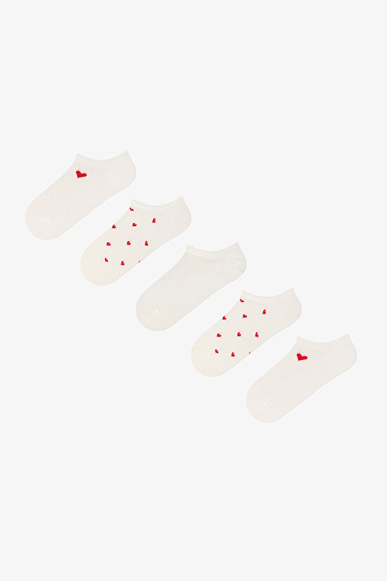 Red Heart 5-Pack Sneaker Socks - 1