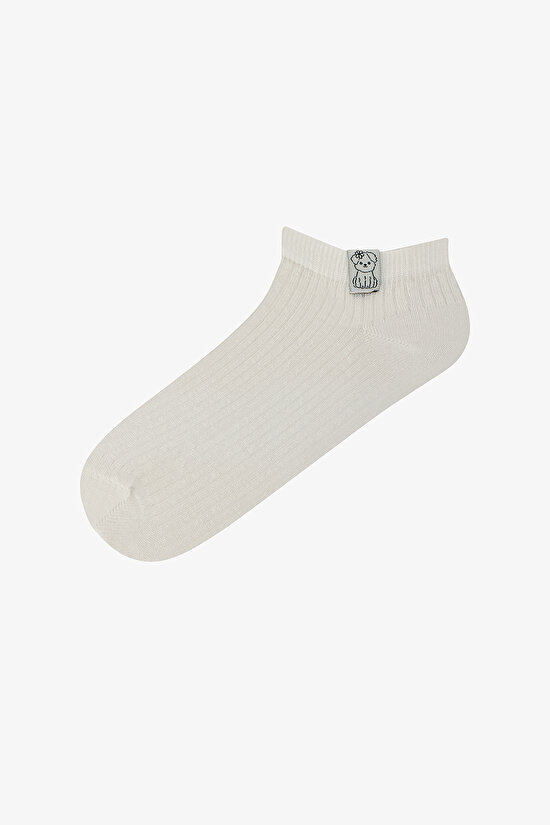 2 Çift Pamuklu Köpek Dokuma Etiketli Patik Çorap - 3