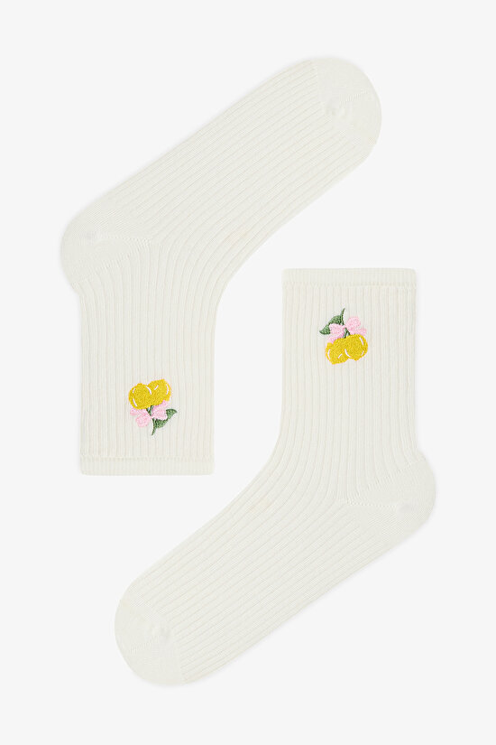 Bowtie Lemon 2'li Soket Çorap - 3