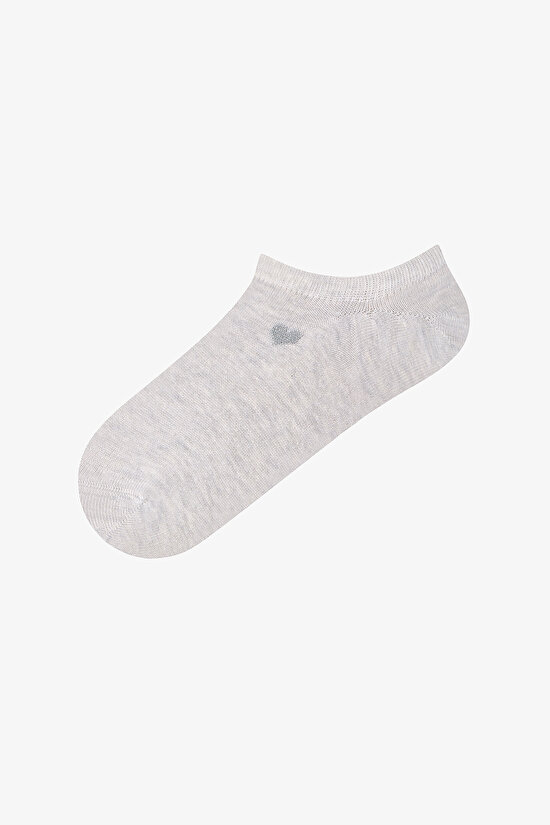 Grey Heart Stripe 5-Pack Sneaker Socks - 3