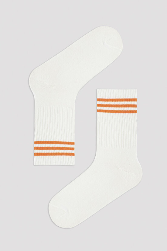 Renkli Çizgili 3lü Soket Çorap - 4