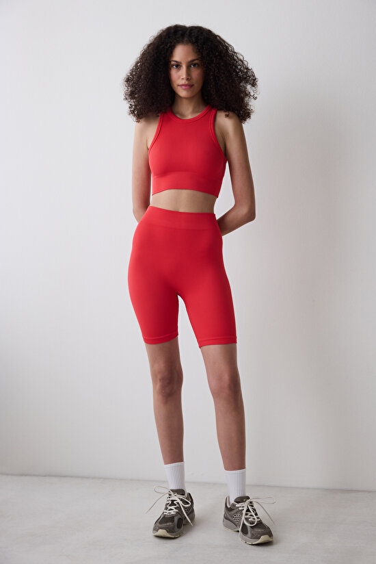 Kırmızı Dikişsiz Seamless Üst - 4