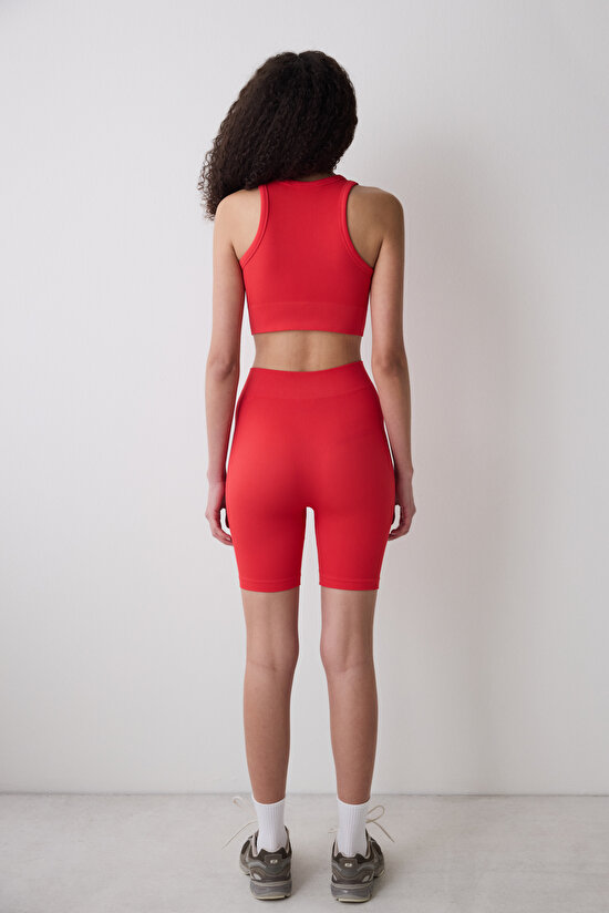 Kırmızı Dikişsiz Seamless Üst - 6
