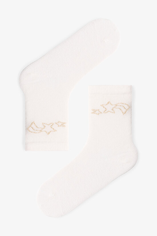 Çok Renkli Kız Çocuk Pink Rainbow Unicorn 4lü Soket Çorap - 3