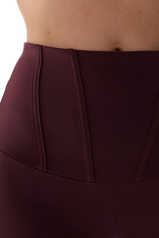 Bordo Corset Effect Tayt - 6