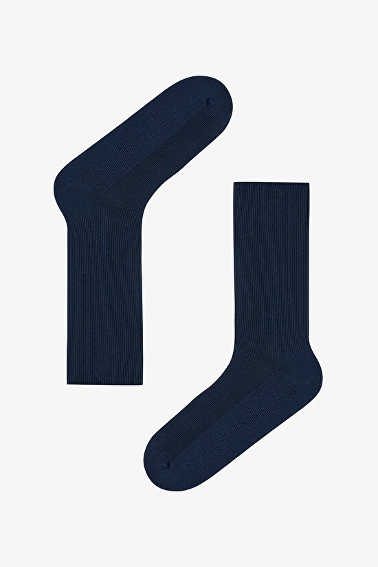 5 Çift Pamuklu Ribli Renkli Soket Çorap - 6