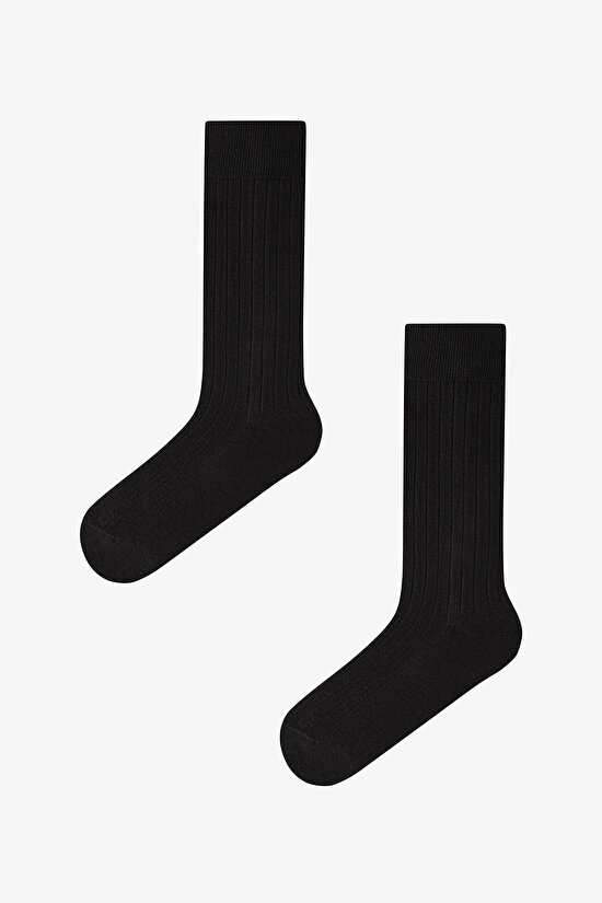Cool Ribbed 2li Soket Çorap - 1
