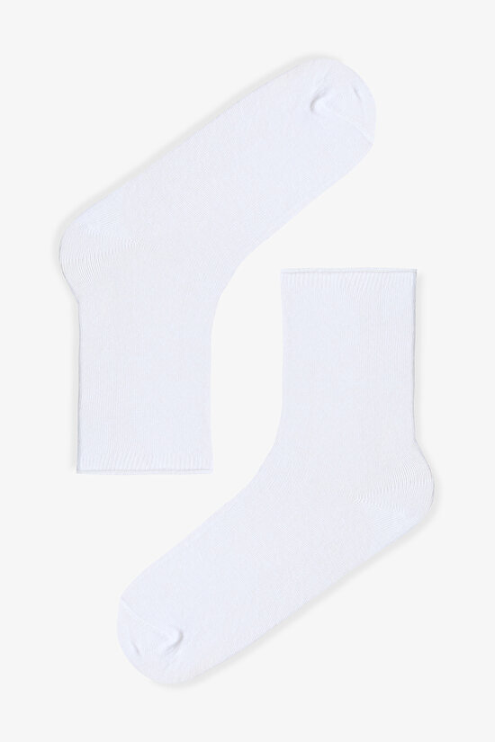 Siyah Beyaz Relax Dotted 5li Soket Çorap - 3