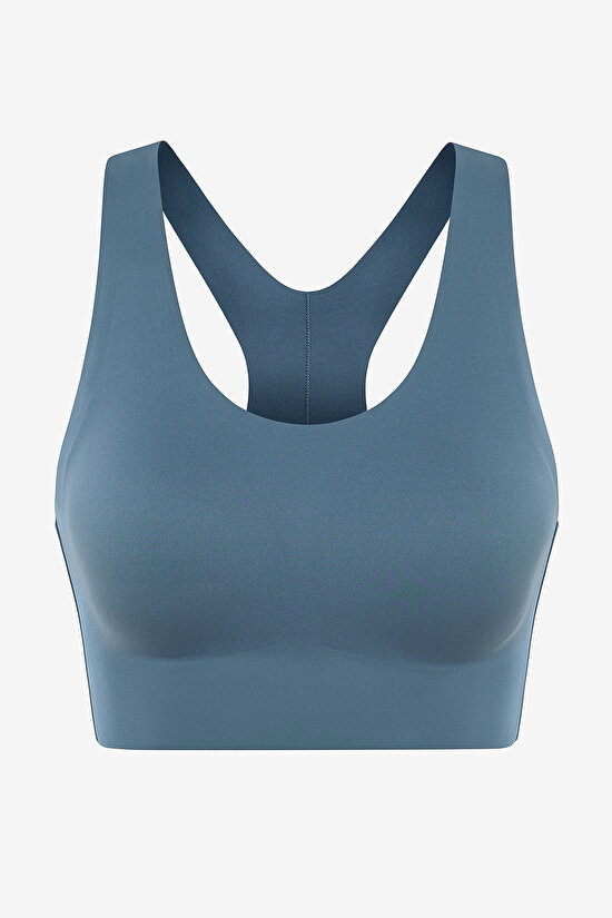 #İzbırakmaz Petrol Mavi Orta Destek Zero Feel Bra Spor Sütyeni - 8