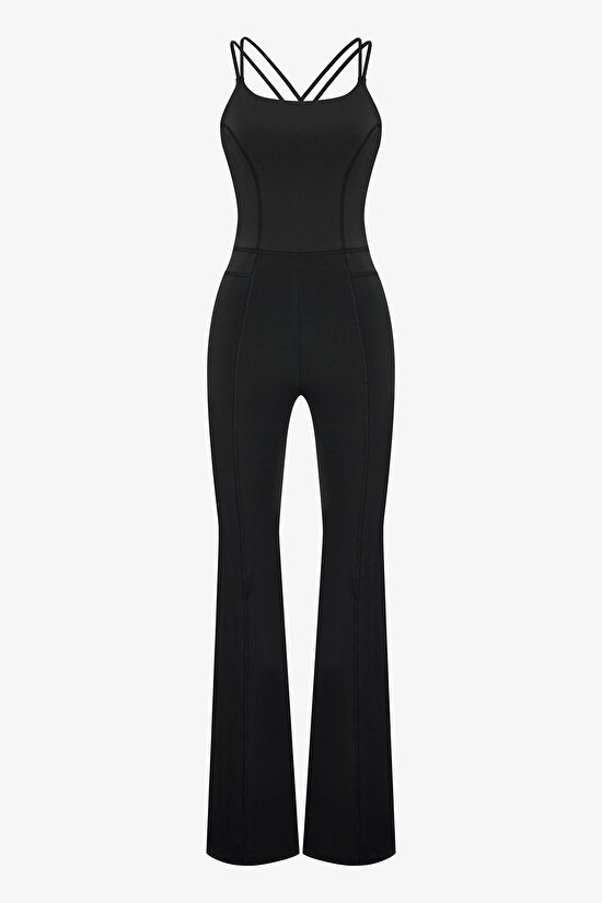 Multi Strap Black Jumpsuit - 1