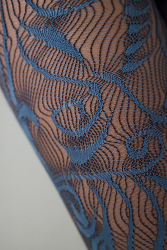 Kahverengi Duo File Etnik Desenli 15 Denye İnce Külotlu Çorap - 5